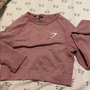 GymShark long sleep crop dusty rose